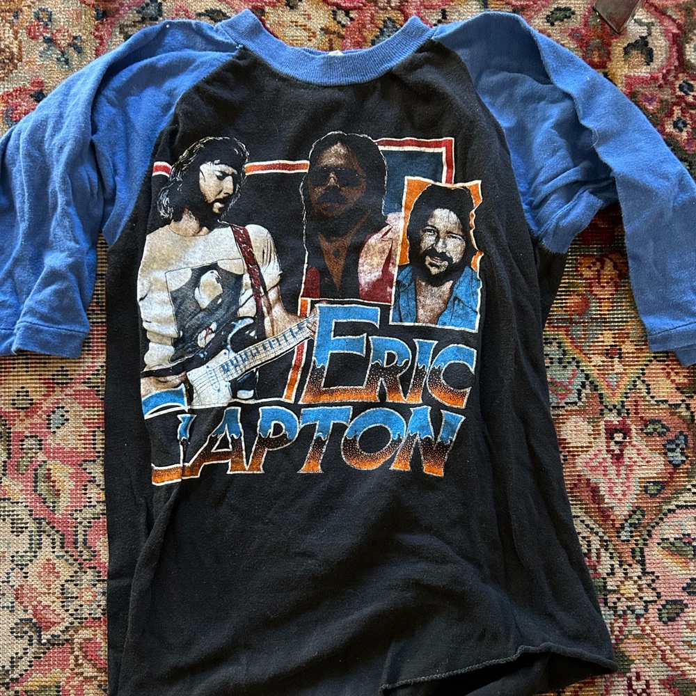 Authentic Eric Clapton Money and Cigarettes 1983 U.S.Tour concert t-shirt.